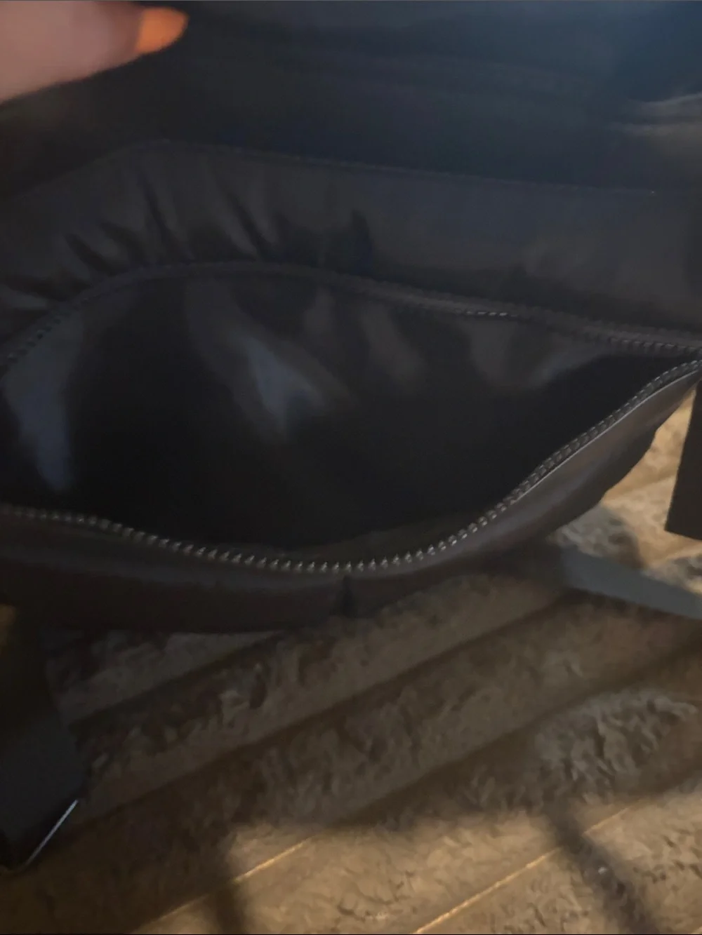 Mossimo Supply Co. Black Quilted Nylon Laptop Bag with Top Handles
